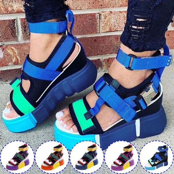 sandals 2021 summer women women's ladies wedges high multicolor patchwork peep toe roman shoes heels, Black
sandals 2021 summer women women's ladies wedges high multicolor patchwork peep toe roman shoes heels, Black