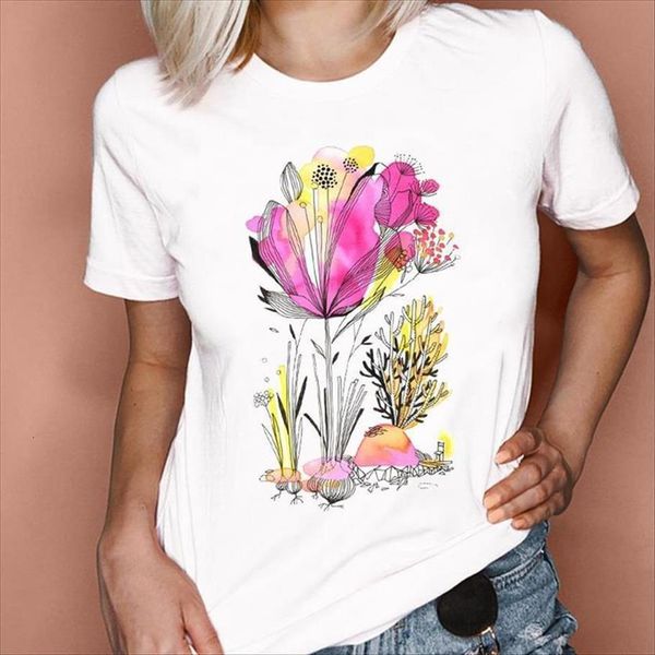 graphic clothing watercolor trend flower womens floral fashion cartoon summer print female clothes tees, White
graphic clothing watercolor trend flower womens floral fashion cartoon summer print female clothes tees, White
