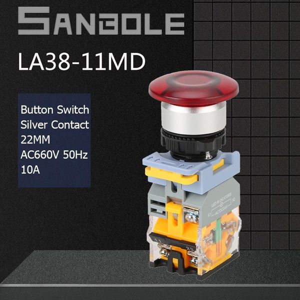 smart home control 22mm red mushroom head push button switch lamp light emergency sla38-11md reset / lock power supply silver contact
smart home control 22mm red mushroom head push button switch lamp light emergency sla38-11md reset / lock power supply silver contact