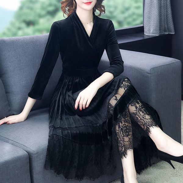 black midi dress woman elegant lace female plus size dresses for women 4xl spring autumn v-neck vestidos pph3119 casual, Black;gray
black midi dress woman elegant lace female plus size dresses for women 4xl spring autumn v-neck vestidos pph3119 casual, Black;gray