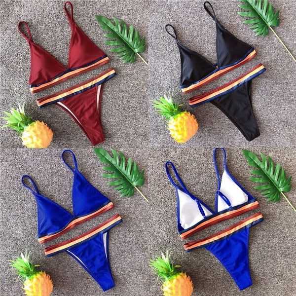 women's swimwear ztvitality women multicolor striped patchwork push up bikini 2021 arrival beachwear padded low waist swimsuit, White;black
women's swimwear ztvitality women multicolor striped patchwork push up bikini 2021 arrival beachwear padded low waist swimsuit, White;black