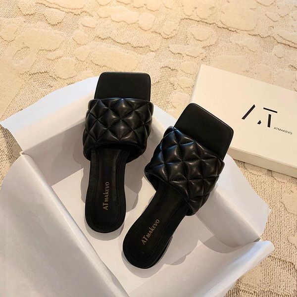 brand slippers weave leather women sandal open toe flat casual slides valentine summer outdoor beach female flip flops, Black
brand slippers weave leather women sandal open toe flat casual slides valentine summer outdoor beach female flip flops, Black