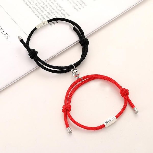 link, chain 2pcs/pair magnet couple bracelet love heart adjustbale black red rope paired friend lovers gift
link, chain 2pcs/pair magnet couple bracelet love heart adjustbale black red rope paired friend lovers gift