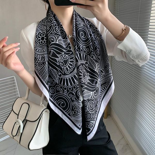 square twill silk scarf women fashion print small neck scarfs office lady hair band foulard hand kerchief female bandana shawl scarves, Blue;gray
square twill silk scarf women fashion print small neck scarfs office lady hair band foulard hand kerchief female bandana shawl scarves, Blue;gray