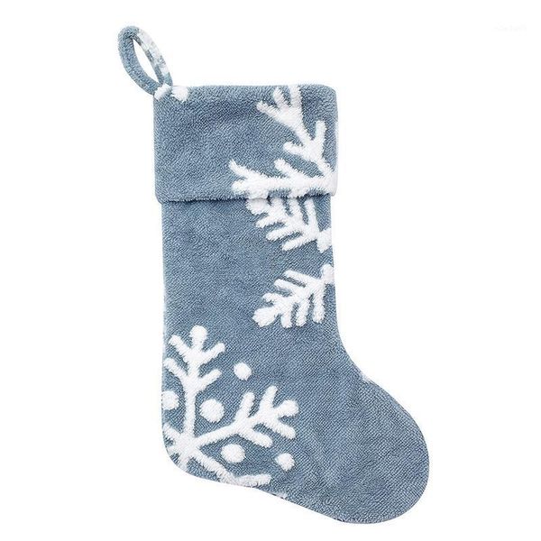 christmas decorations stocking snowflake pattern candy sock gift bag xmas tree hanging decor for home decoration 
christmas decorations stocking snowflake pattern candy sock gift bag xmas tree hanging decor for home decoration