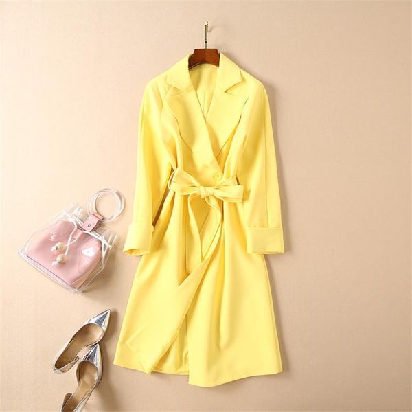 women's trench coats 2021 fall winter classic double breasted coat turn-down collar adjustable waist windbreaker female long outerwear, Tan;black
women's trench coats 2021 fall winter classic double breasted coat turn-down collar adjustable waist windbreaker female long outerwear, Tan;black