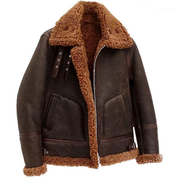 men's leather & faux 2021 dark brown military style genuine shearling coat men plus size 4xl real thick sheepskin russian winter -20 °, Black
men's leather & faux 2021 dark brown military style genuine shearling coat men plus size 4xl real thick sheepskin russian winter -20 °, Black