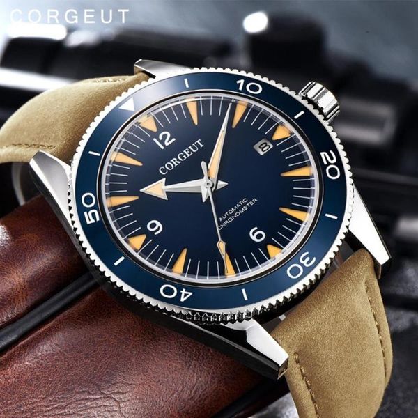 corgeut men military miyota 8215 automatic mechanical watch men's waterproof wristwatches sport design male clock, Slivery;brown
corgeut men military miyota 8215 automatic mechanical watch men's waterproof wristwatches sport design male clock, Slivery;brown