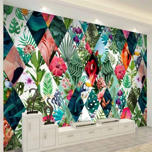 custom nordic tropical plants flower flamingo tv sofa background wall large mural green self adhesive wallpaper waterproof wallpapers
custom nordic tropical plants flower flamingo tv sofa background wall large mural green self adhesive wallpaper waterproof wallpapers