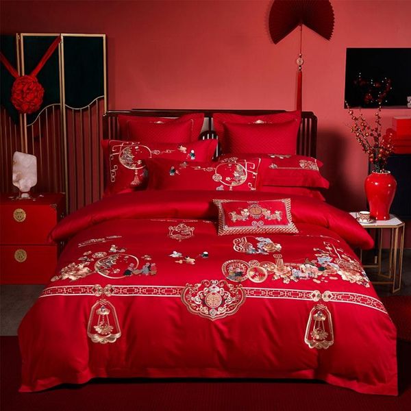 bedding sets luxury red chinese style classical embroidery wedding egyptian cotton set duvet cover bed sheet bedspread pillowcases
bedding sets luxury red chinese style classical embroidery wedding egyptian cotton set duvet cover bed sheet bedspread pillowcases