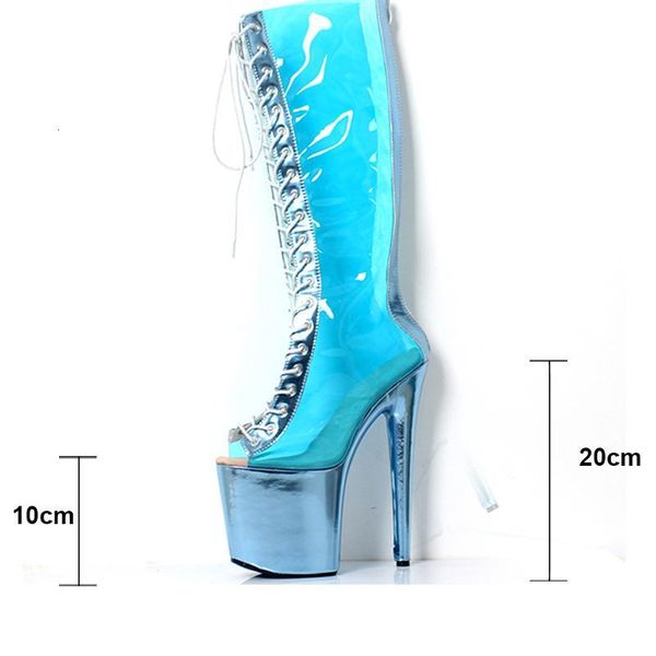 boots 20cm high heels platform shoes women large size thin transparent crystal woman tube peep toe wb1480 05xl, Black
boots 20cm high heels platform shoes women large size thin transparent crystal woman tube peep toe wb1480 05xl, Black