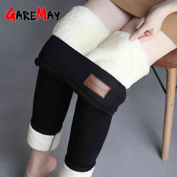leggings autumn winter plus velvet women thick fleece wool black thermal pants size warm trousers 210428, Black;white 
leggings autumn winter plus velvet women thick fleece wool black thermal pants size warm trousers 210428, Black;white