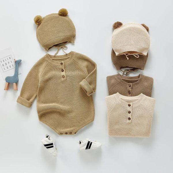 rompers born infant baby boys girls knitted long sleeve romper + fur ball hat outfits cotton solid toddler sweater jumpsuit clothes, Blue
rompers born infant baby boys girls knitted long sleeve romper + fur ball hat outfits cotton solid toddler sweater jumpsuit clothes, Blue