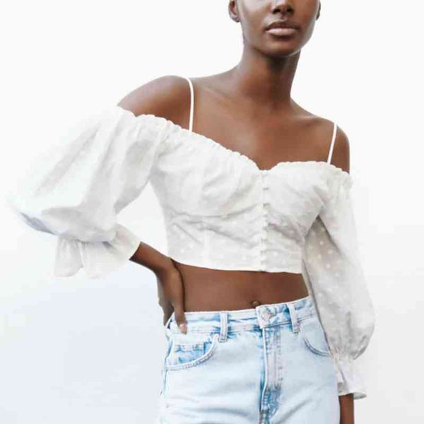 za summer women floral embroidery blouse flare long sleeve casual shirt slash neck female loose thin single breasted 210422, White
za summer women floral embroidery blouse flare long sleeve casual shirt slash neck female loose thin single breasted 210422, White