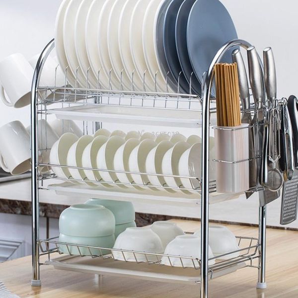kitchen storage rack hanger stainless steel & plastic stable cutlery dish plate drain shelf organization
kitchen storage rack hanger stainless steel & plastic stable cutlery dish plate drain shelf organization