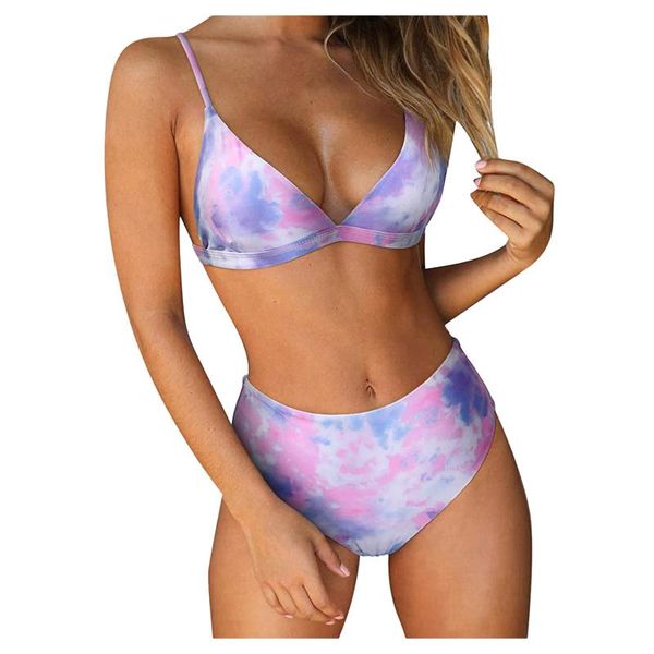 women's swimwear rainbow tie-dye swimsuit women high waist bikini set summer brazilian bikinis swimming suit for maillot de bain, White;black
women's swimwear rainbow tie-dye swimsuit women high waist bikini set summer brazilian bikinis swimming suit for maillot de bain, White;black