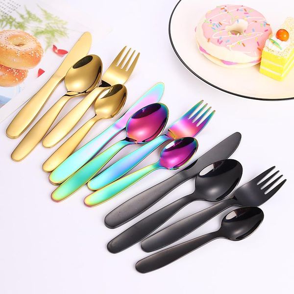 dinnerware sets 4pcs/set children's tableware western colorful cutlery set 304 stainless steel fork spoon knife rose gold silverware di
dinnerware sets 4pcs/set children's tableware western colorful cutlery set 304 stainless steel fork spoon knife rose gold silverware di