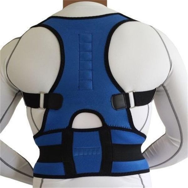 support belt back posture correction magnetic therapy corset shoulder lumbar corrector bandage spine, Black;blue
support belt back posture correction magnetic therapy corset shoulder lumbar corrector bandage spine, Black;blue