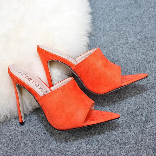 slippers 2021 summer slipper high heels10cm suede thin heel pointed open-toe lazy women shoes sandals outdoor party, Black
slippers 2021 summer slipper high heels10cm suede thin heel pointed open-toe lazy women shoes sandals outdoor party, Black