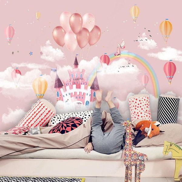 wallpapers custom 3d wallpaper cartoon castle rainbow air balloon butterfly mural children's room background wall papel de parede 3 d
wallpapers custom 3d wallpaper cartoon castle rainbow air balloon butterfly mural children's room background wall papel de parede 3 d