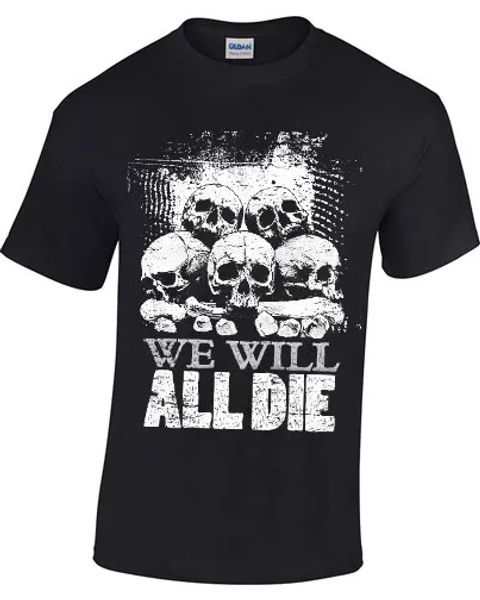 we will todos die camiseta hombre mujer calavera pelo rock gótico, White;black
we will todos die camiseta hombre mujer calavera pelo rock gótico, White;black