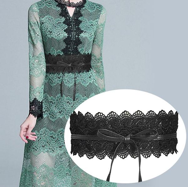belts women black wide corset lace belt female self tie waistband for wedding dress waist band accessories, Black;brown
belts women black wide corset lace belt female self tie waistband for wedding dress waist band accessories, Black;brown