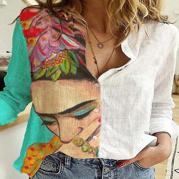 women patchwork button long sleeve t-shirt autumn vintage casual loose office shirt femme plus size 5xl floral print shirt blusa, White
women patchwork button long sleeve t-shirt autumn vintage casual loose office shirt femme plus size 5xl floral print shirt blusa, White