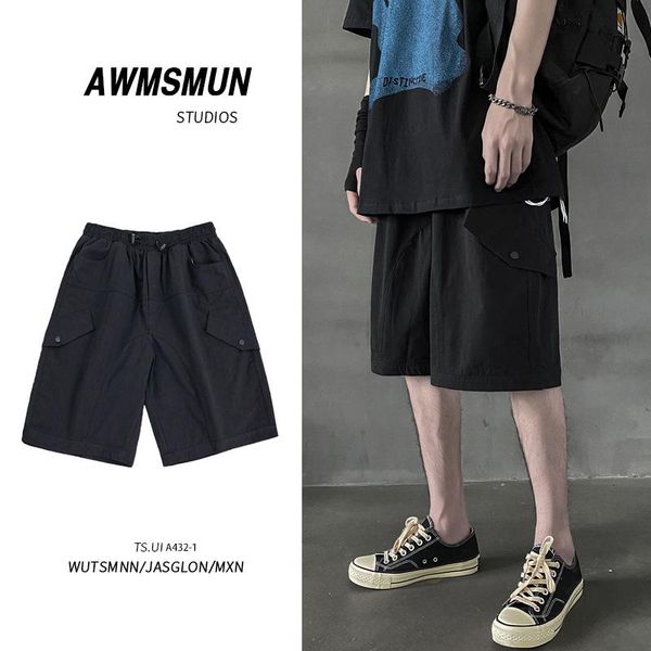 summer cargo shorts men's fashion pants 5 minute loose go with everything, White;black
summer cargo shorts men's fashion pants 5 minute loose go with everything, White;black