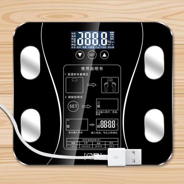electronic weighing scale body fat rate measurement data display usb charging smart bathroom & kitchen scales
electronic weighing scale body fat rate measurement data display usb charging smart bathroom & kitchen scales