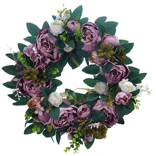 artificial peony flower wreath with green leaves spring summer for front door wall window wedding home decor novelty items
artificial peony flower wreath with green leaves spring summer for front door wall window wedding home decor novelty items