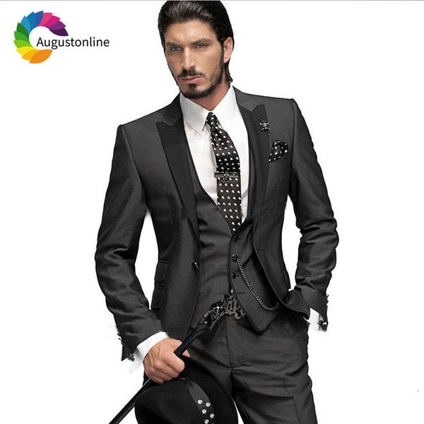 men's suits & blazers italian black men for wedding peak lapel slim fit groom tuxedos 3pieces male jacket pants vest costume homme, White;black
men's suits & blazers italian black men for wedding peak lapel slim fit groom tuxedos 3pieces male jacket pants vest costume homme, White;black