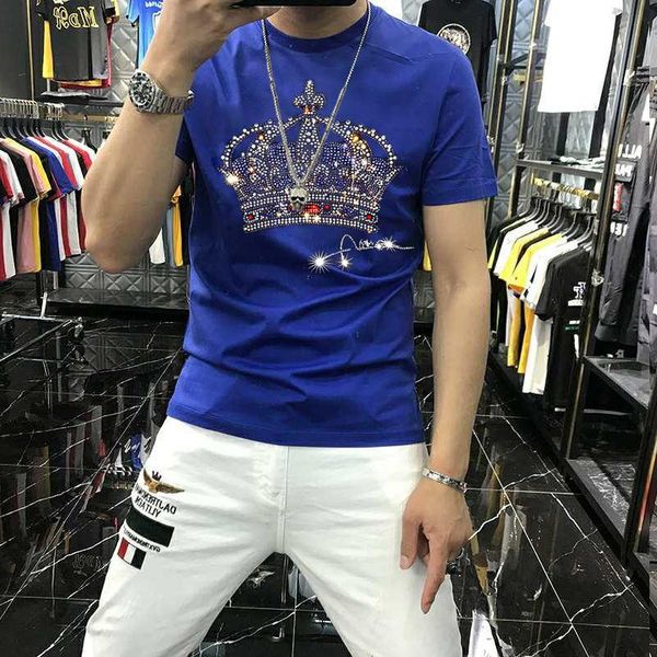 men's t-shirts t-shirt korean style short slim fashion design brand diamond big crown, White;black
men's t-shirts t-shirt korean style short slim fashion design brand diamond big crown, White;black