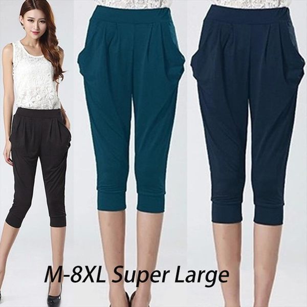 summer harem high waist womens pants loose straight calf length comfortable casual large size 8xl ol, Black;white
summer harem high waist womens pants loose straight calf length comfortable casual large size 8xl ol, Black;white