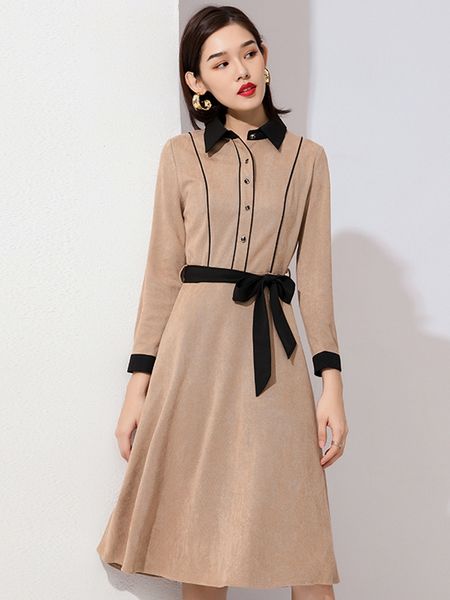 autumn and winter 2021 new light luxury socialite loose temperament polo dress mid-length slimming suede dress women, Black;gray
autumn and winter 2021 new light luxury socialite loose temperament polo dress mid-length slimming suede dress women, Black;gray