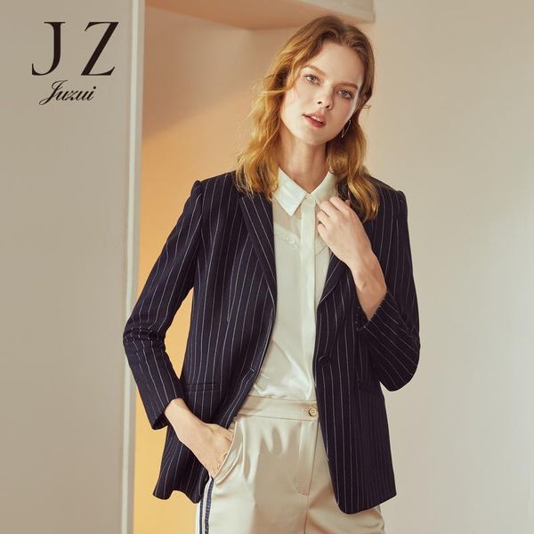 women's suits & blazers fashion long-sleeved vertical striped suit jacket juzui, White;black
women's suits & blazers fashion long-sleeved vertical striped suit jacket juzui, White;black