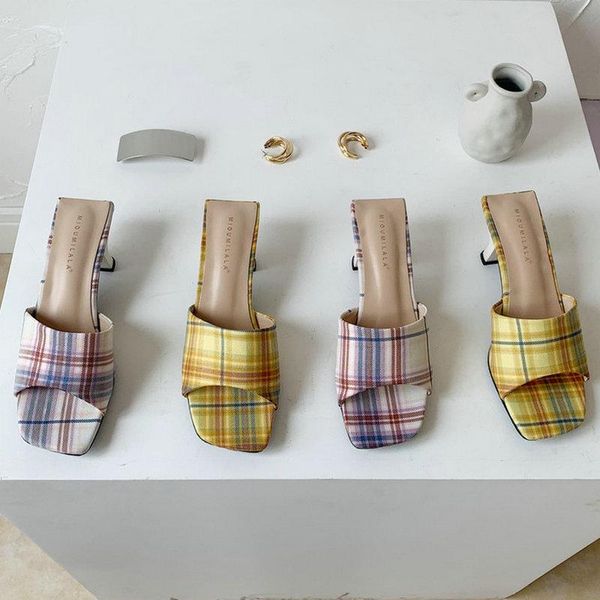 plaid fashion high heels sandals women 2021 summer brand slippers ladies elegant slides open toe flip flops shoes sx4519, Black
plaid fashion high heels sandals women 2021 summer brand slippers ladies elegant slides open toe flip flops shoes sx4519, Black