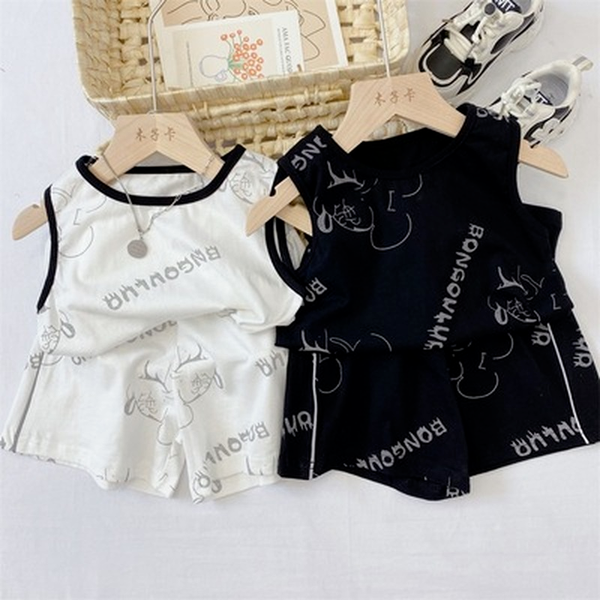 childrens clothing 2022 new summer baby boy clothes round neck sleeveless fashion printed vest boutique suit, White
childrens clothing 2022 new summer baby boy clothes round neck sleeveless fashion printed vest boutique suit, White