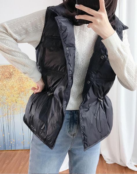 women's vests winter vest women short sleeveless jacket lightweight bodywarmer waistcoat female white gilets windbreaker parkas coat, Black;white
women's vests winter vest women short sleeveless jacket lightweight bodywarmer waistcoat female white gilets windbreaker parkas coat, Black;white