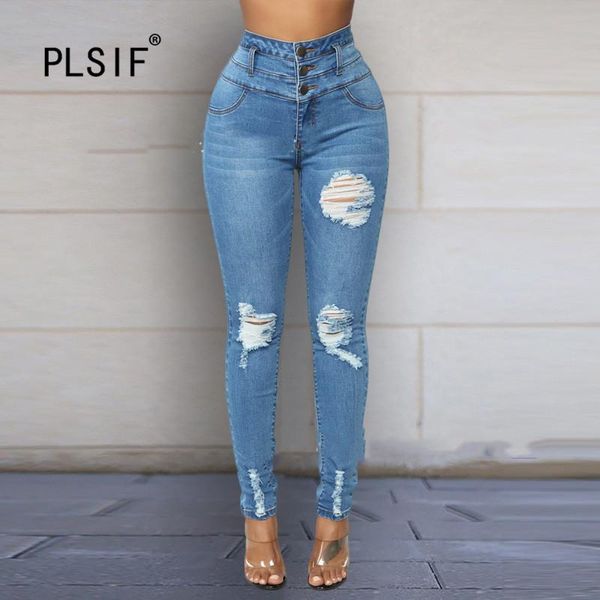 women's jeans fashion denim pencil pants broken hole design tide high street brand casual, Blue
women's jeans fashion denim pencil pants broken hole design tide high street brand casual, Blue