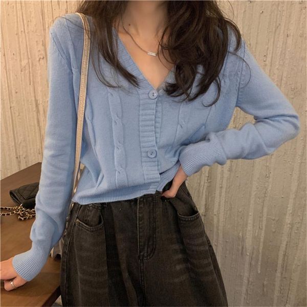 women's knits & tees 11 colors twisted slim sweaters coats loose all match full sleeves knitted cardigans ol autumn chic women, White
women's knits & tees 11 colors twisted slim sweaters coats loose all match full sleeves knitted cardigans ol autumn chic women, White