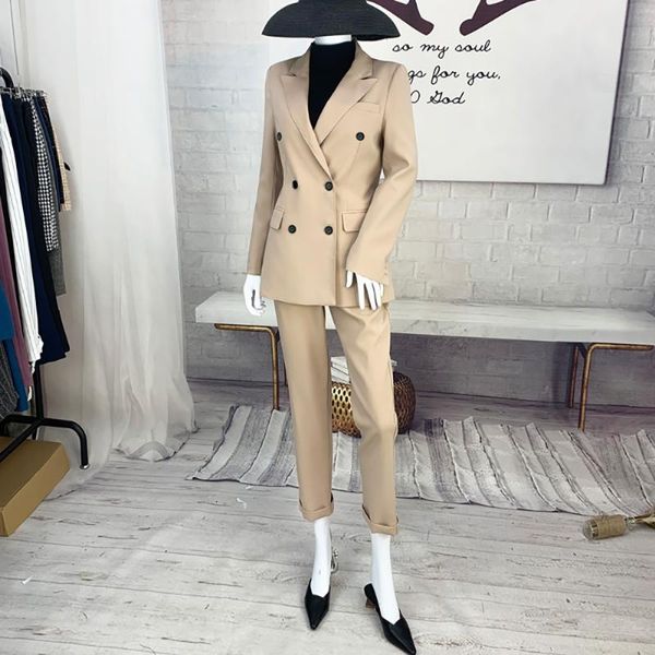 women's two piece pants fashion office lady buttons sets elegant suit women casual slim blazer long sleeve collared set, White
women's two piece pants fashion office lady buttons sets elegant suit women casual slim blazer long sleeve collared set, White