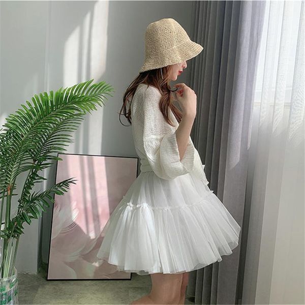 skirts tulle summer women skirt high waist short tutu casual pleated stitching ruffles mini cute sweet girls dance female, Black
skirts tulle summer women skirt high waist short tutu casual pleated stitching ruffles mini cute sweet girls dance female, Black