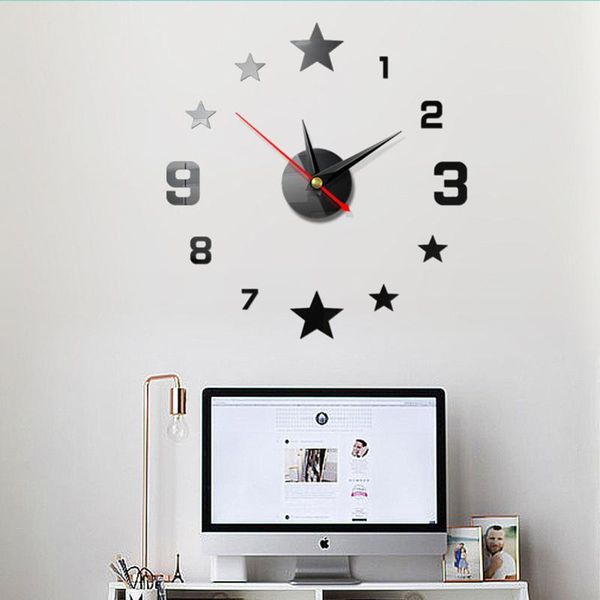 wall clocks creative 3d diy acrylic mirror clock home decoration modern needle quartz stickers
wall clocks creative 3d diy acrylic mirror clock home decoration modern needle quartz stickers