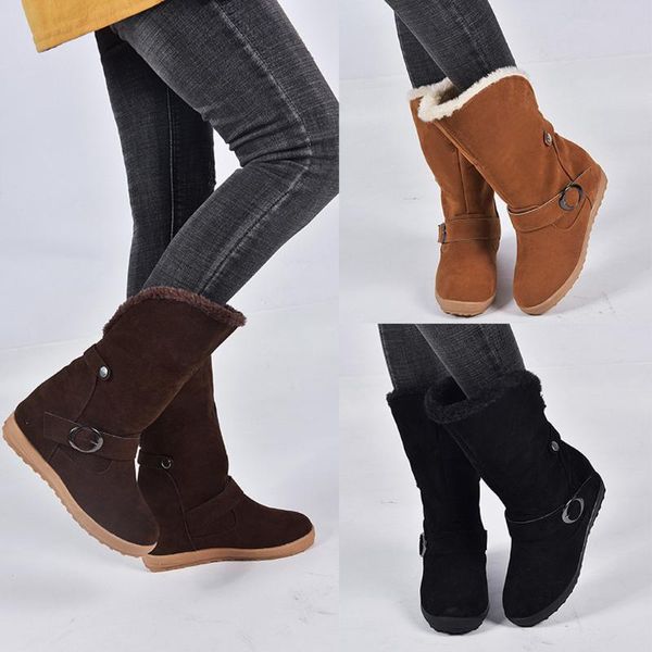 boots women autumn winter keep warm mid suede round toe flat pure color slip-on shoes snow fur plush 35-43, Black
boots women autumn winter keep warm mid suede round toe flat pure color slip-on shoes snow fur plush 35-43, Black