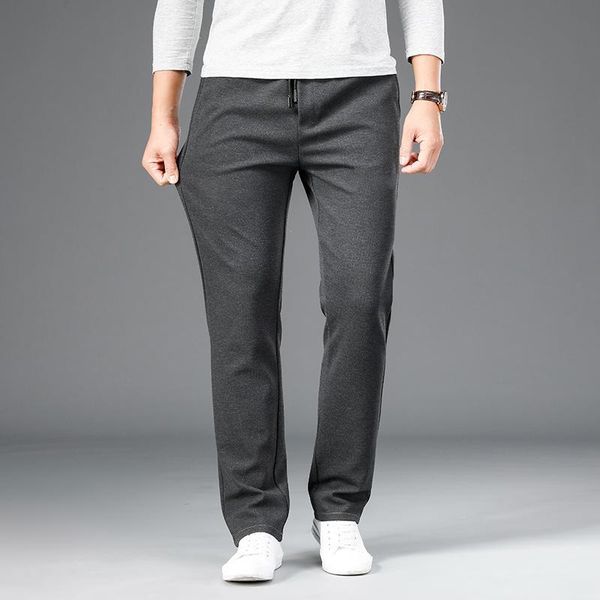 men's pants stretch casual autumn knitted fabric fashion clothing waist jogging straight trousers, Black
men's pants stretch casual autumn knitted fabric fashion clothing waist jogging straight trousers, Black