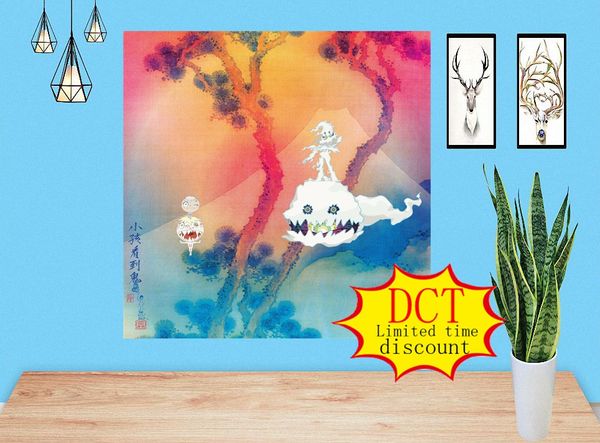 kids see ghosts kids see ghosts album poster music cover silk art print