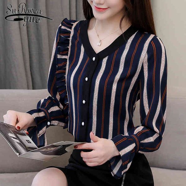 blusas mujer de moda office lady long sleeve striped v-neck regular chiffon shirts womens and blouses clothes 6328 50 210417, White
blusas mujer de moda office lady long sleeve striped v-neck regular chiffon shirts womens and blouses clothes 6328 50 210417, White