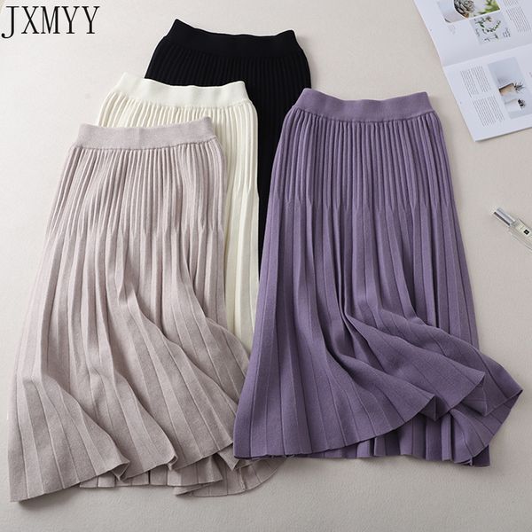 new autumn and winter ladies high waist knitted skirts fashion a-line pleated sweater for women long mujer faldas jxmyy 210412, Black
new autumn and winter ladies high waist knitted skirts fashion a-line pleated sweater for women long mujer faldas jxmyy 210412, Black