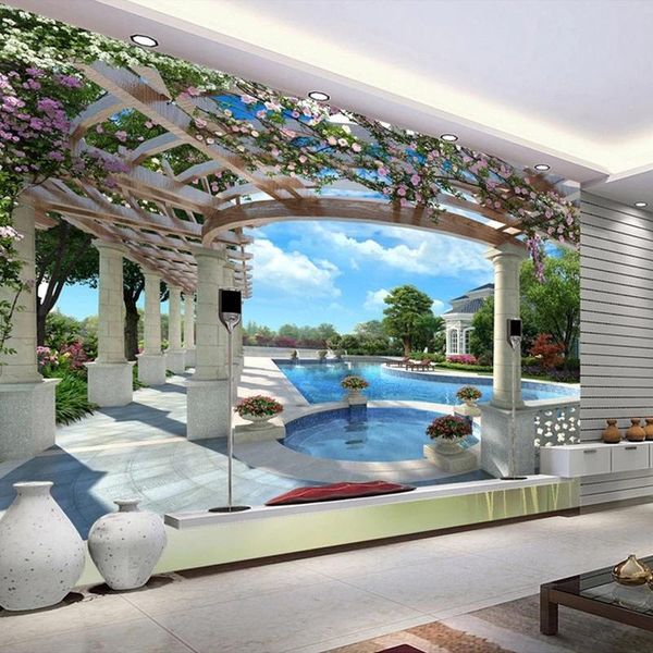 custom modern luxury mural self adhesive wallpaper 3d villa swimming pool garden wall po papel de parede home decor wallpapers
custom modern luxury mural self adhesive wallpaper 3d villa swimming pool garden wall po papel de parede home decor wallpapers