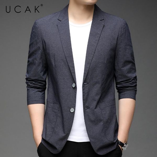 men's suits & blazers ucak brand arrival spring autumn streetwear men blazer clothing casual solid color single breasted blzaer jacket, White;black
men's suits & blazers ucak brand arrival spring autumn streetwear men blazer clothing casual solid color single breasted blzaer jacket, White;black